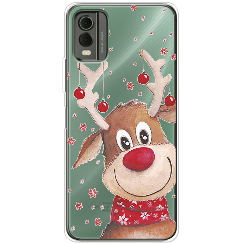 Прозрачный чехол BoxFace Nokia C32 Winter Deer