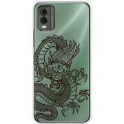 Прозрачный чехол BoxFace Nokia C32 Chinese Dragon