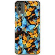 Прозрачный чехол BoxFace Nokia C32 Butterfly Morpho