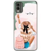 Прозрачный чехол BoxFace Nokia C32 Travel Girl