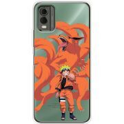 Прозрачный чехол BoxFace Nokia C32 Naruto and Kurama