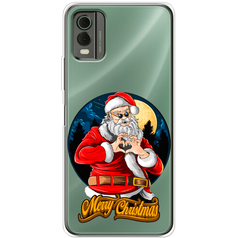 Прозрачный чехол BoxFace Nokia C32 Cool Santa