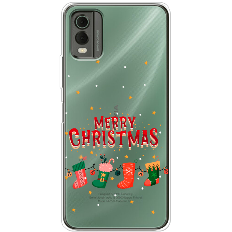 Прозрачный чехол BoxFace Nokia C32 Merry Christmas