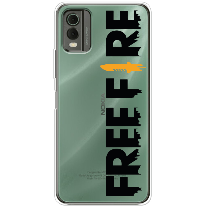 Прозрачный чехол BoxFace Nokia C32 Free Fire Black Logo