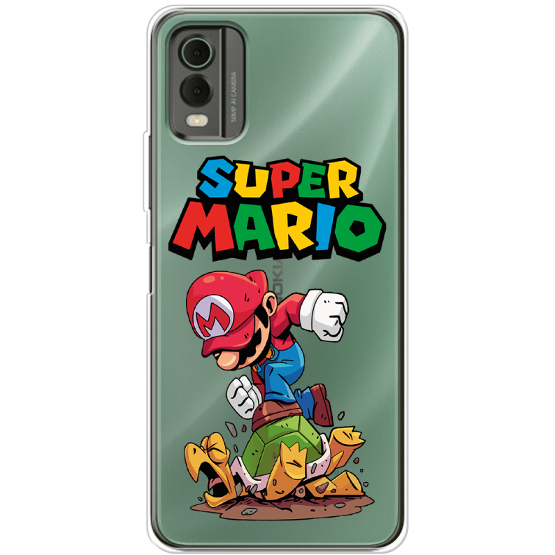 Прозрачный чехол BoxFace Nokia C32 Super Mario