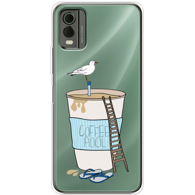 Прозрачный чехол BoxFace Nokia C32 Segull in Cofee Pool