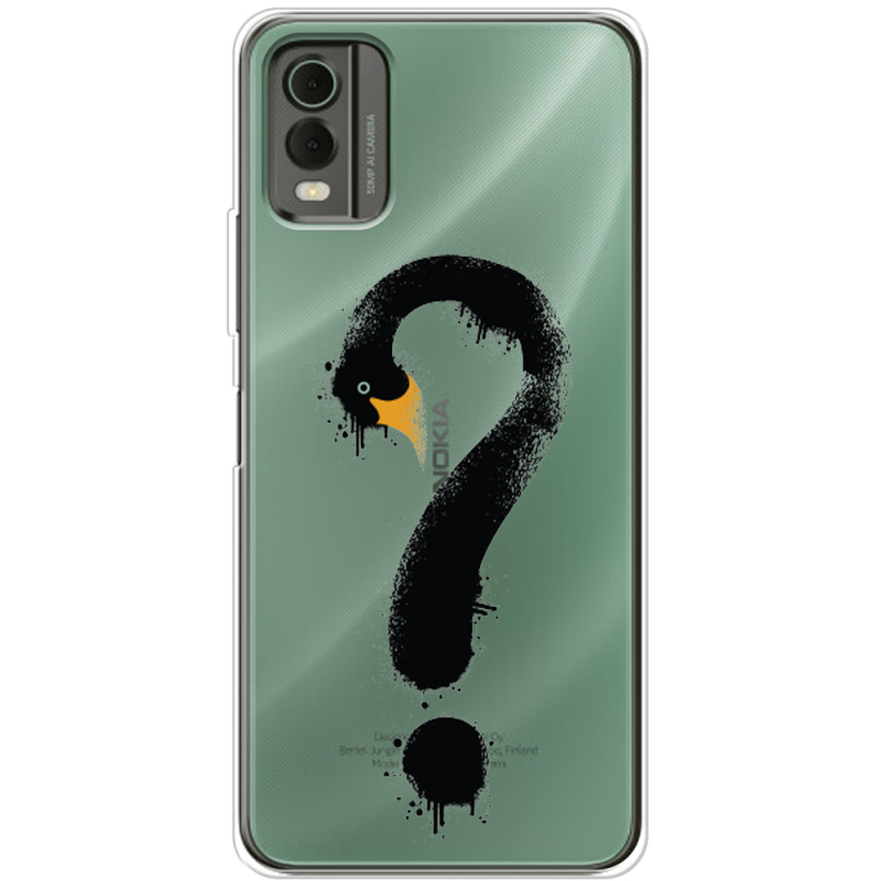 Прозрачный чехол BoxFace Nokia C32 Swan question