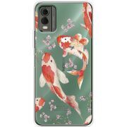 Прозрачный чехол BoxFace Nokia C32 Japanese Koi Fish