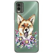 Прозрачный чехол BoxFace Nokia C32 Winking Fox