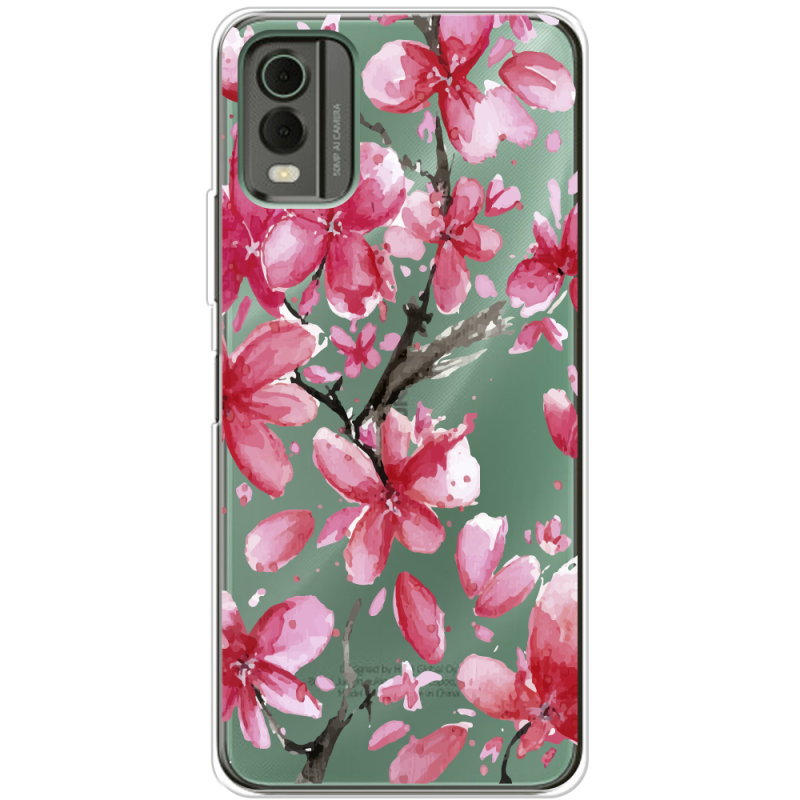 Прозрачный чехол BoxFace Nokia C32 Pink Magnolia