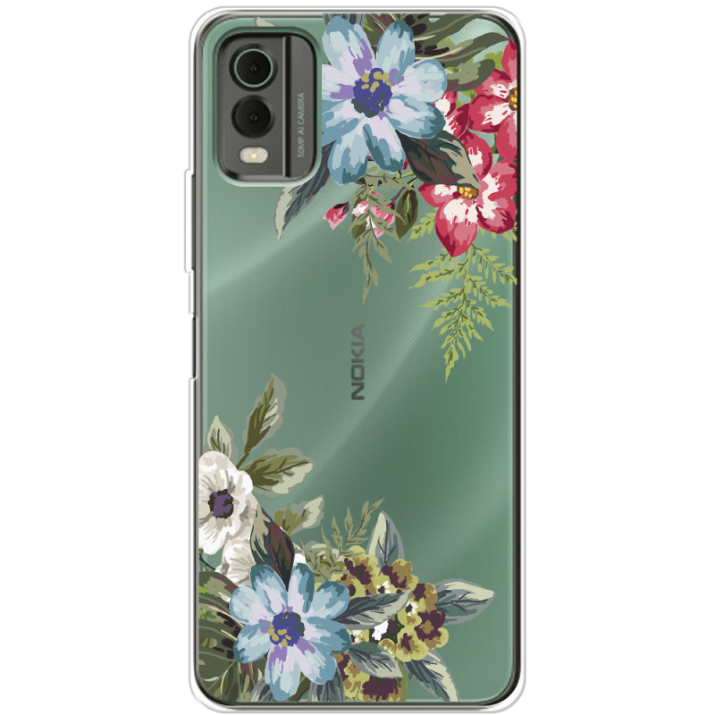 Прозрачный чехол BoxFace Nokia C32 Floral