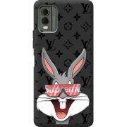 Черный чехол BoxFace Nokia C32 looney bunny