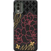 Черный чехол BoxFace Nokia C32 FranceFlowers