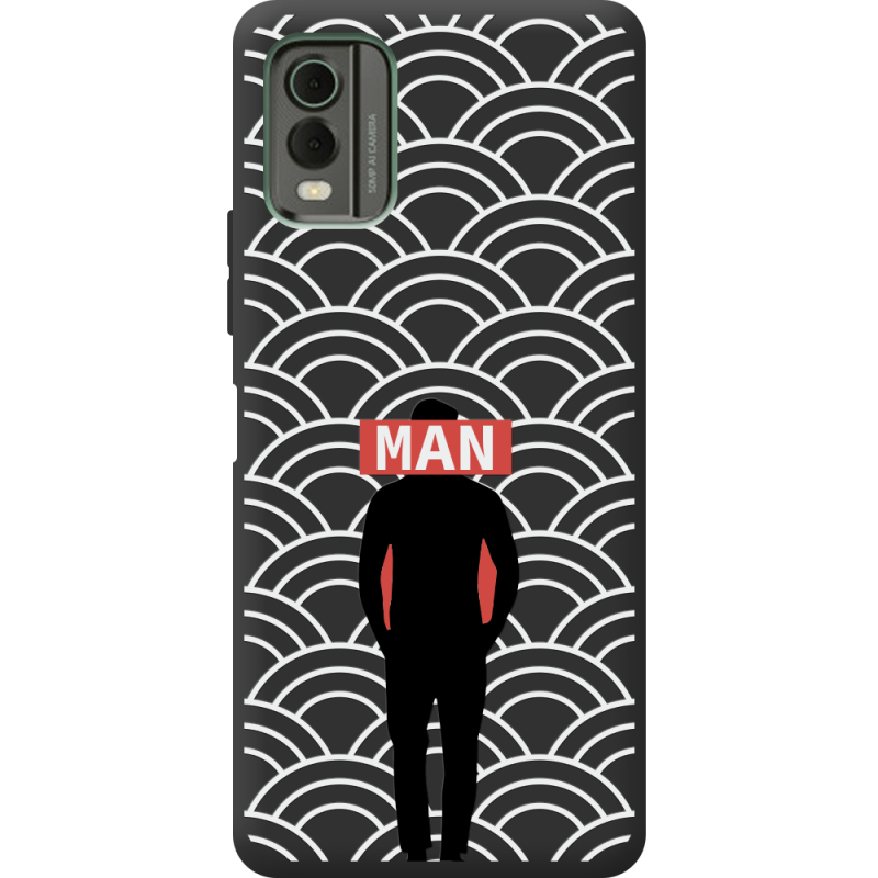 Черный чехол BoxFace Nokia C32 Man Pattern