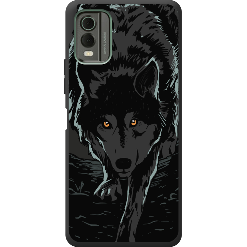 Черный чехол BoxFace Nokia C32 Wolf