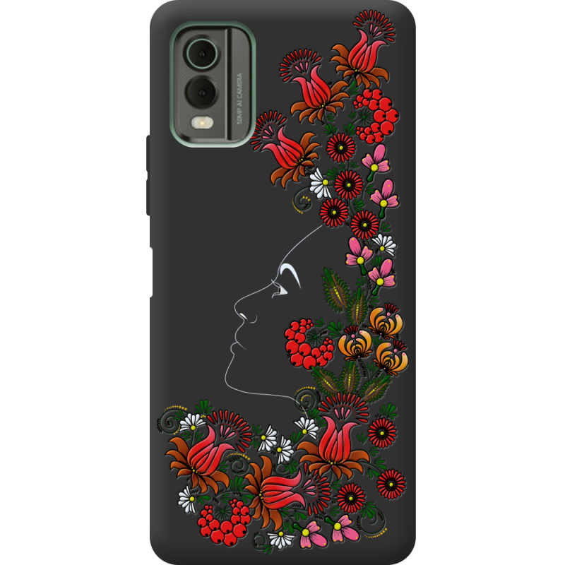 Черный чехол BoxFace Nokia C32 3D Ukrainian Muse