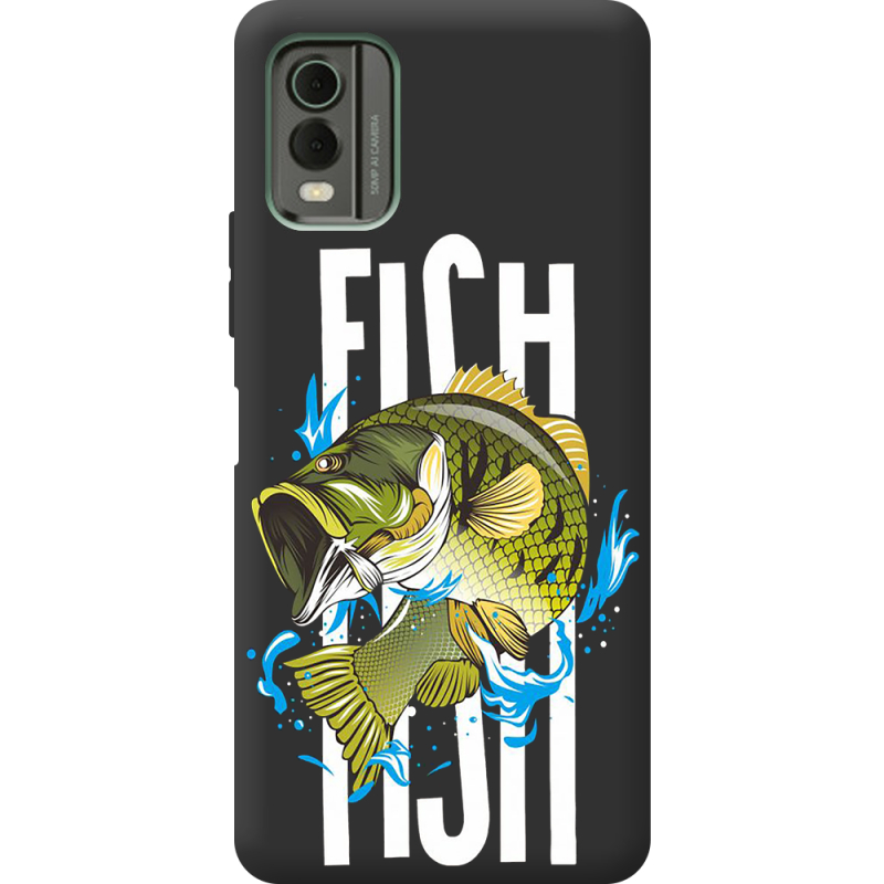 Черный чехол BoxFace Nokia C32 Fish