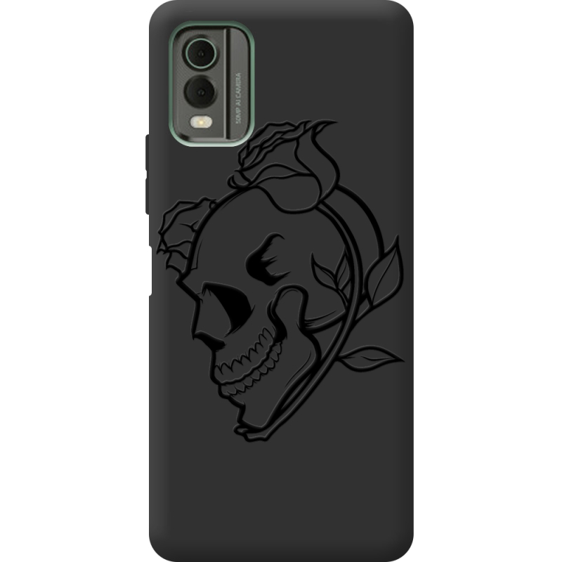 Черный чехол BoxFace Nokia C32 Skull and Roses