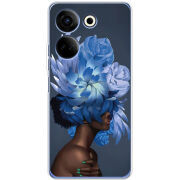 Чехол BoxFace Tecno Camon 20 Pro 4G Exquisite Blue Flowers