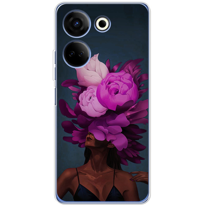 Чехол BoxFace Tecno Camon 20 Pro 4G Exquisite Purple Flowers