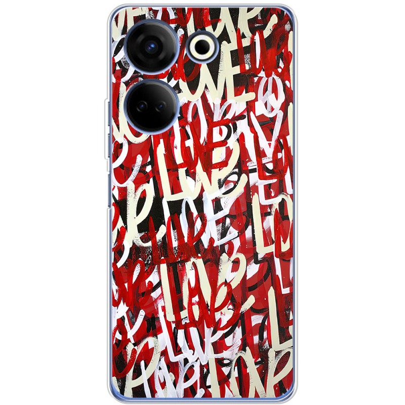 Чехол BoxFace Tecno Camon 20 Pro 4G Love Graffiti