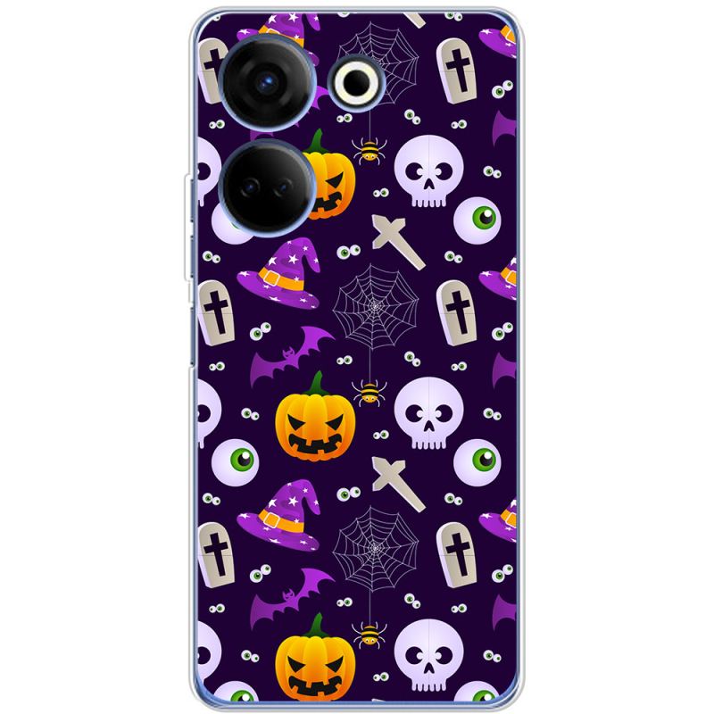 Чехол BoxFace Tecno Camon 20 Pro 4G Halloween Purple Mood