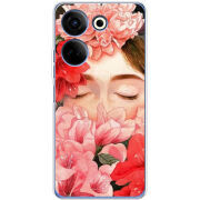 Чехол BoxFace Tecno Camon 20 Pro 4G Girl in Flowers