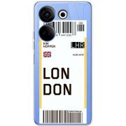 Прозрачный чехол BoxFace Tecno Camon 20 Pro 4G Ticket London