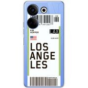 Прозрачный чехол BoxFace Tecno Camon 20 Pro 4G Ticket Los Angeles