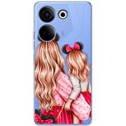 Прозрачный чехол BoxFace Tecno Camon 20 Pro 4G Mouse Girls