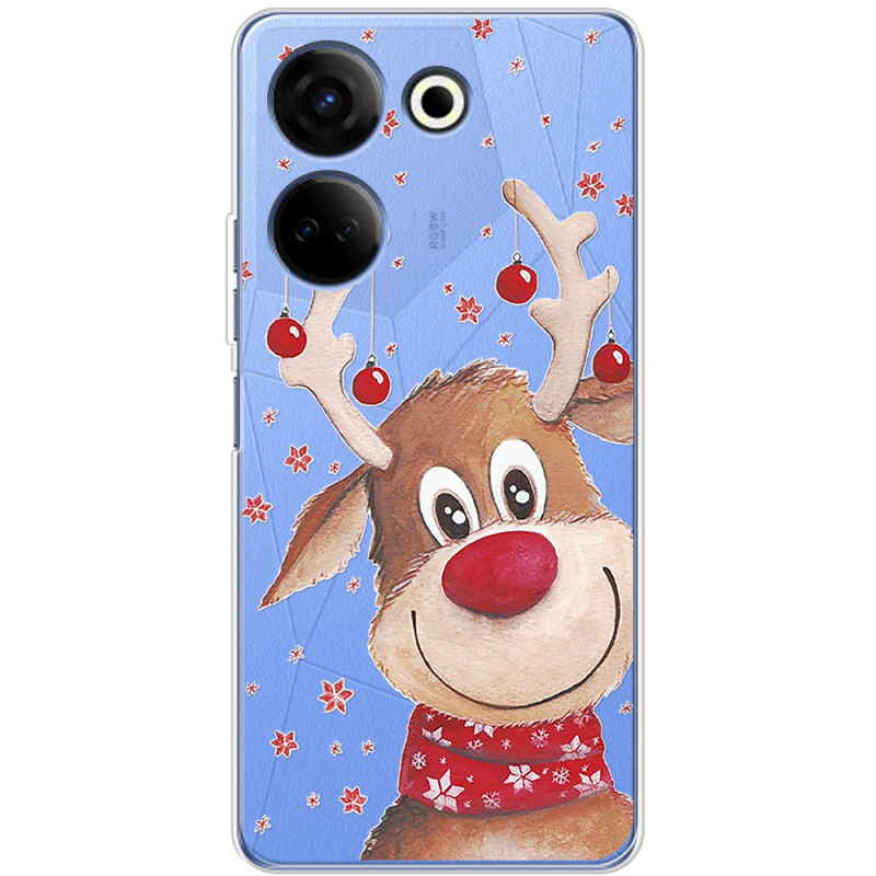 Прозрачный чехол BoxFace Tecno Camon 20 Pro 4G Winter Deer