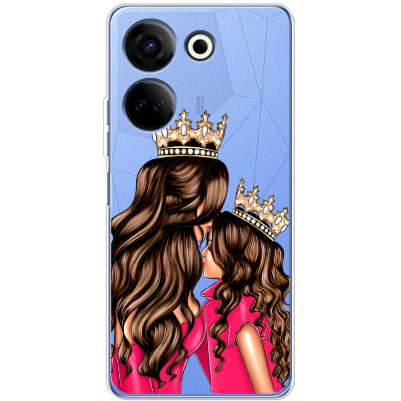 Прозрачный чехол BoxFace Tecno Camon 20 Pro 4G Queen and Princess