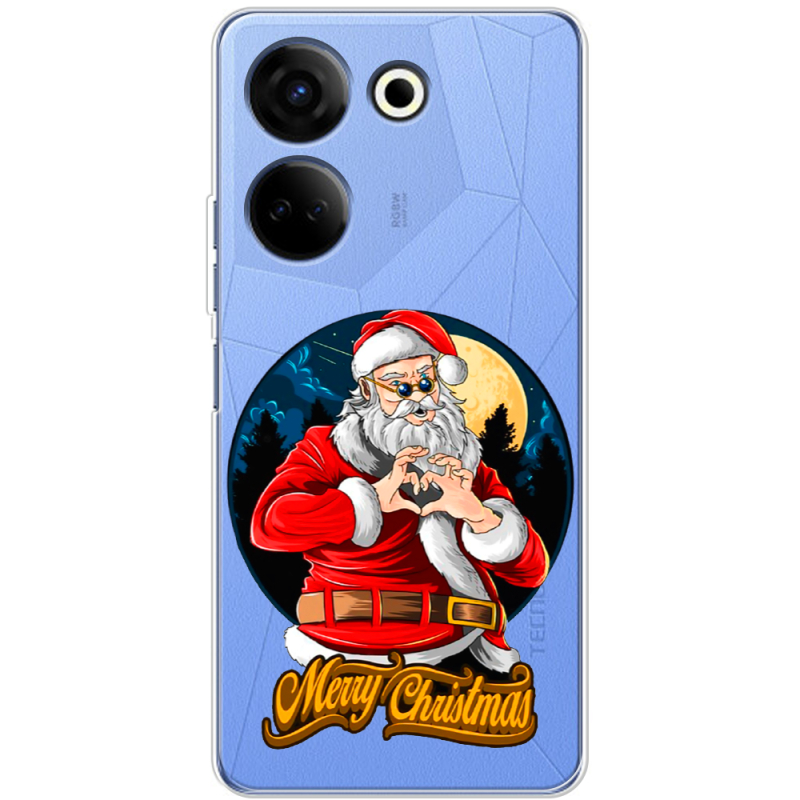 Прозрачный чехол BoxFace Tecno Camon 20 Pro 4G Cool Santa