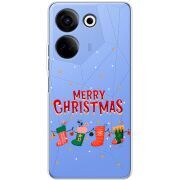 Прозрачный чехол BoxFace Tecno Camon 20 Pro 4G Merry Christmas