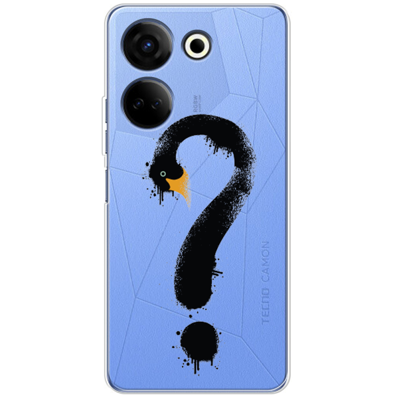 Прозрачный чехол BoxFace Tecno Camon 20 Pro 4G Swan question