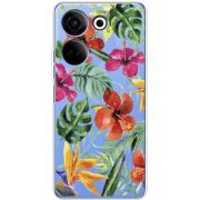 Прозрачный чехол BoxFace Tecno Camon 20 Pro 4G Tropical Flowers