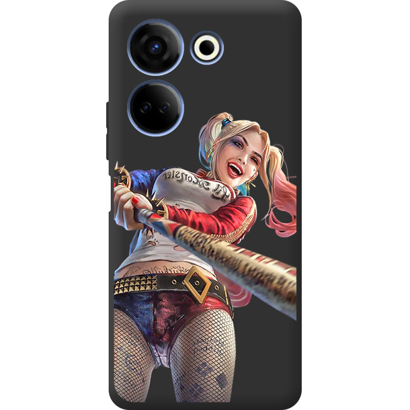 Черный чехол BoxFace Tecno Camon 20 Pro 4G Happy Harley Quinn