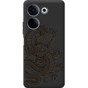 Черный чехол BoxFace Tecno Camon 20 Pro 4G Chinese Dragon