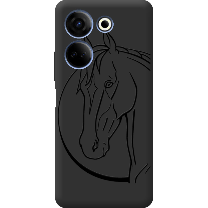 Черный чехол BoxFace Tecno Camon 20 Pro 4G Horse