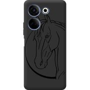 Черный чехол BoxFace Tecno Camon 20 Pro 4G Horse