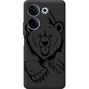 Черный чехол BoxFace Tecno Camon 20 Pro 4G Grizzly Bear