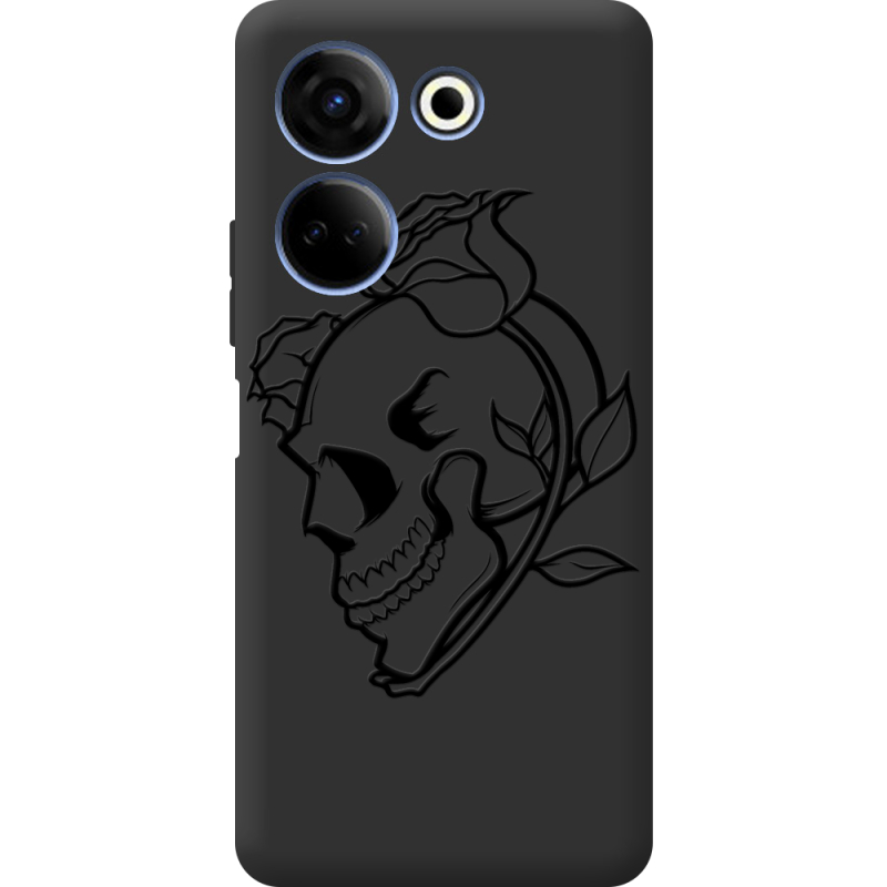 Черный чехол BoxFace Tecno Camon 20 Pro 4G Skull and Roses