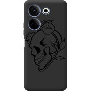 Черный чехол BoxFace Tecno Camon 20 Pro 4G Skull and Roses