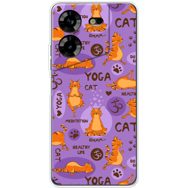 Чехол BoxFace Tecno POVA 5 Yoga Cat