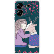 Чехол BoxFace Tecno POVA 5 Girl and deer