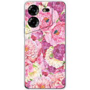 Чехол BoxFace Tecno POVA 5 Pink Peonies