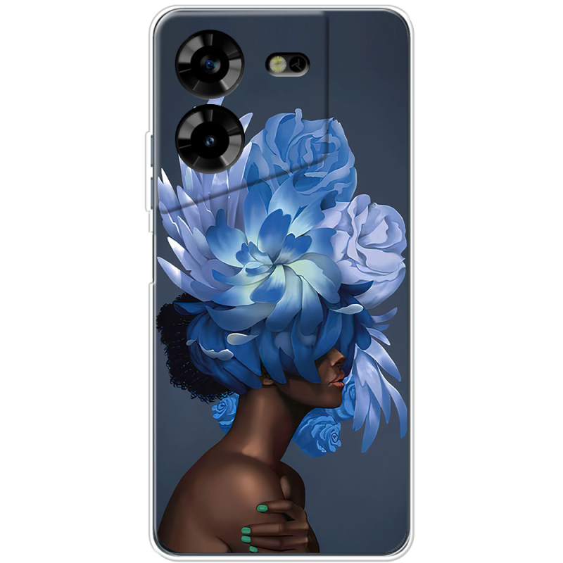 Чехол BoxFace Tecno POVA 5 Exquisite Blue Flowers