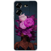 Чехол BoxFace Tecno POVA 5 Exquisite Purple Flowers