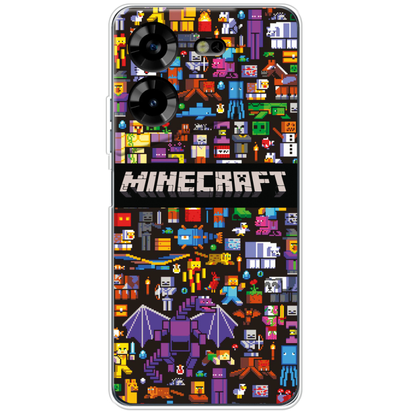 Чехол BoxFace Tecno POVA 5 Minecraft Mobbery