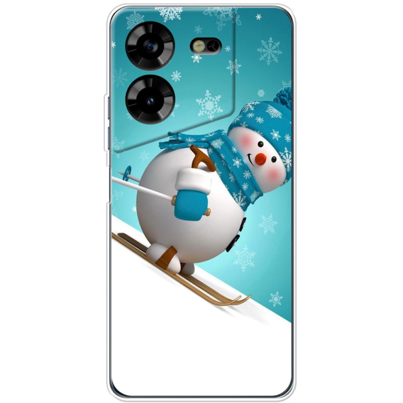 Чехол BoxFace Tecno POVA 5 Skier Snowman